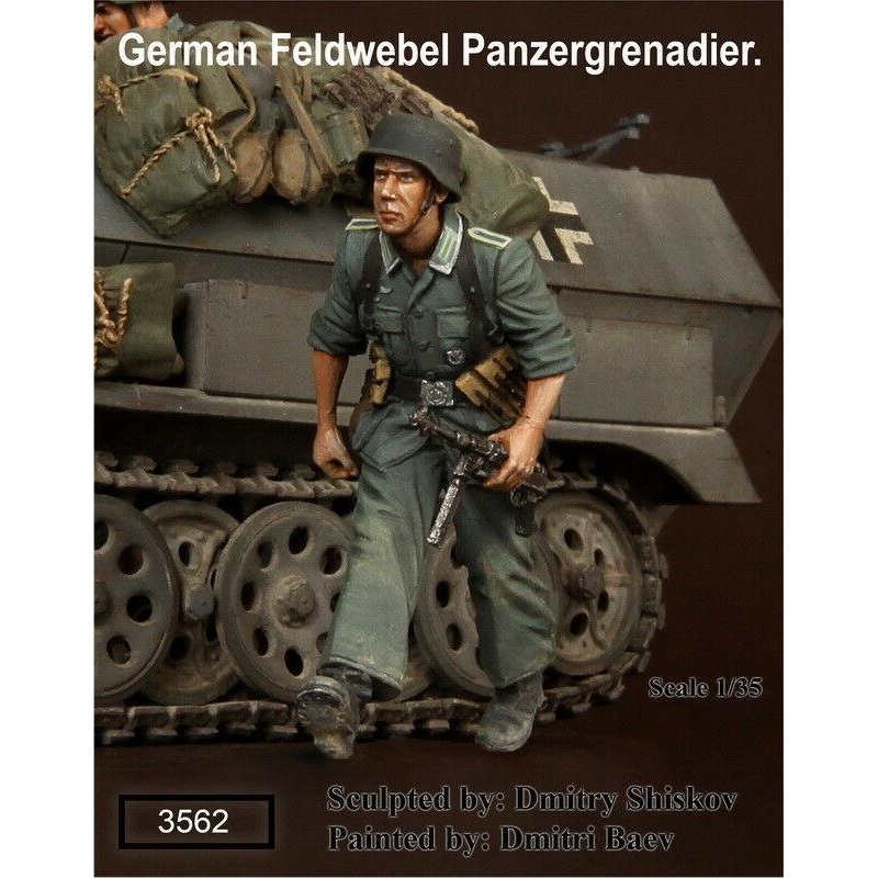 1/35 scale resin model kit WW2 German Feldwebel Panzergrenadier.