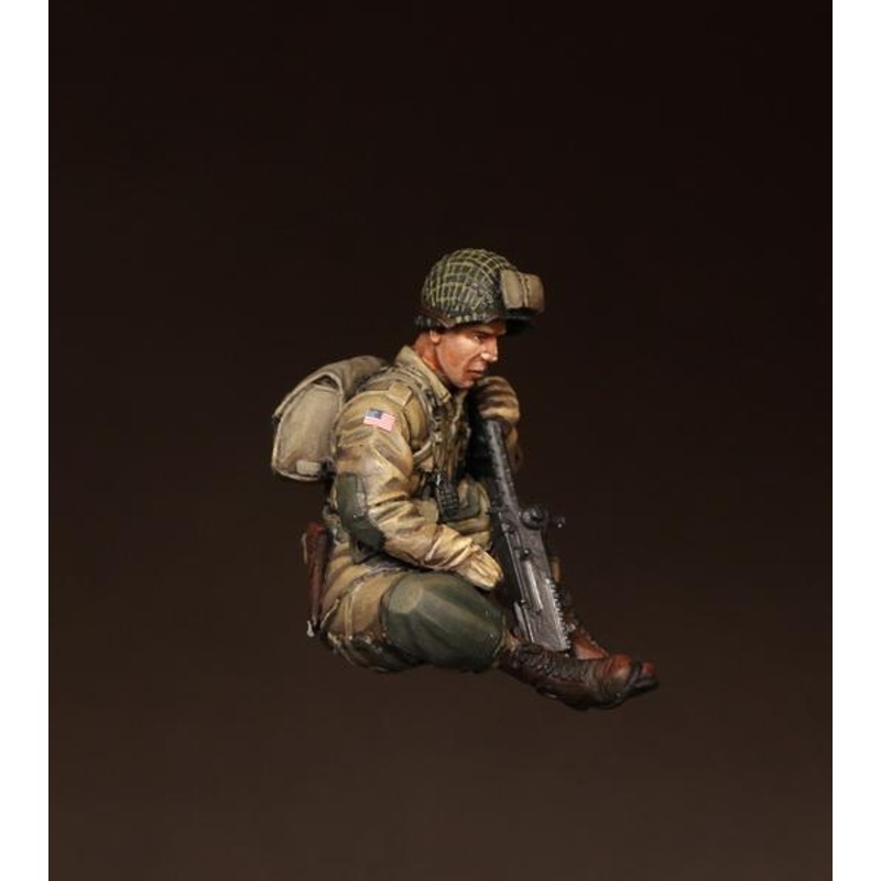 1/35 Scale Resin model kit WW2 U.S. Army Airborne machine gunner 30 caliber