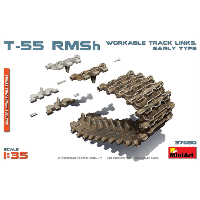1/35 scale Miniart model kit T-55 RMSh Workable Track Links Set (Early Type)