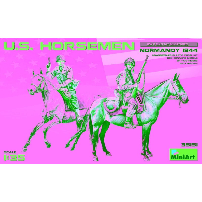 1/35 scale model kit MiniartU.S. Horsemen, Normandy 1944
