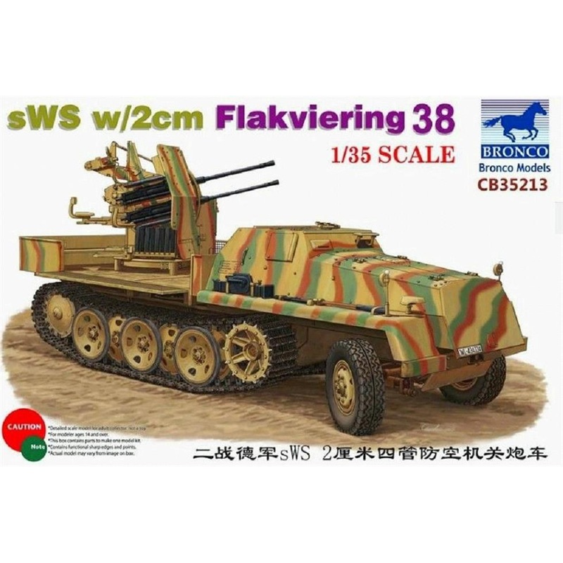 1/35 Scale model kit WW2 German sWS w/2cm Flakviering 38