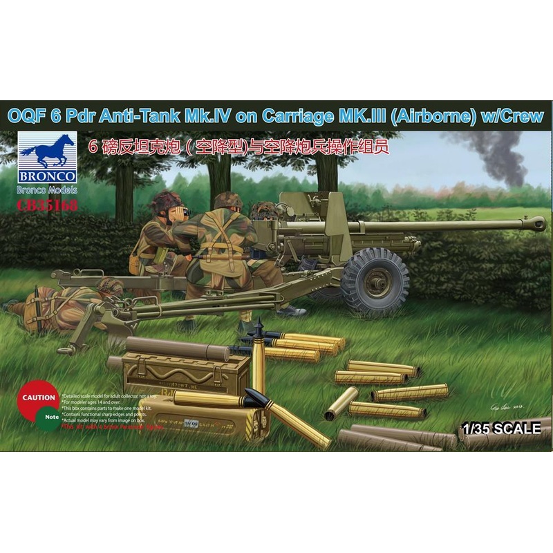 1/35 Scale OQF Pdr Anti-Tank Gun Mk.IV on Carriage Mk.III (Airborne) with Crew