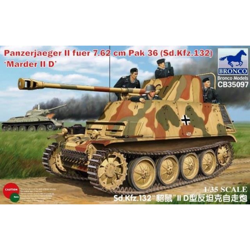 1/35 Scale Panzerjaeger II fuer 7.62cm PaK-36 (Sd.Kfz.132) Marder IID