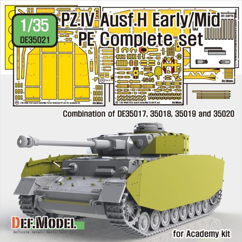 1/35 scale photoetched upgrade setPZ.IV Ausf.H Early/Mid PE complet set (for Academy, ETC 1/35)