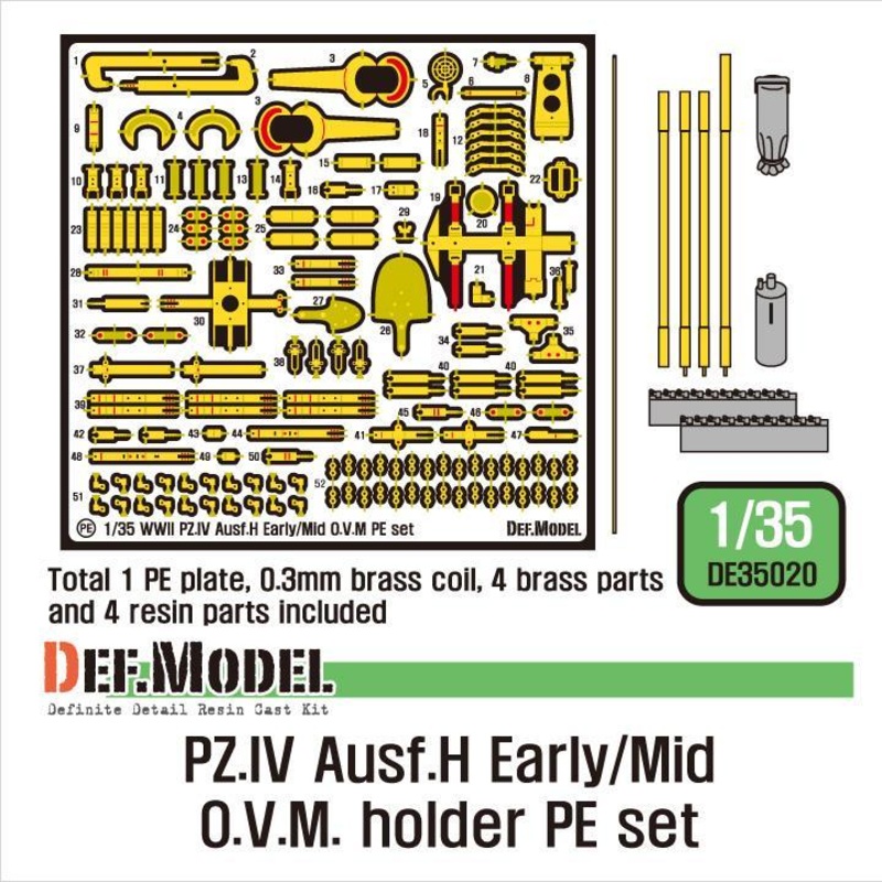 1/35 scale photoetched upgrade setPZ.IV Ausf.H  O.V.M. PE set (for Academy, ETC 1/35)