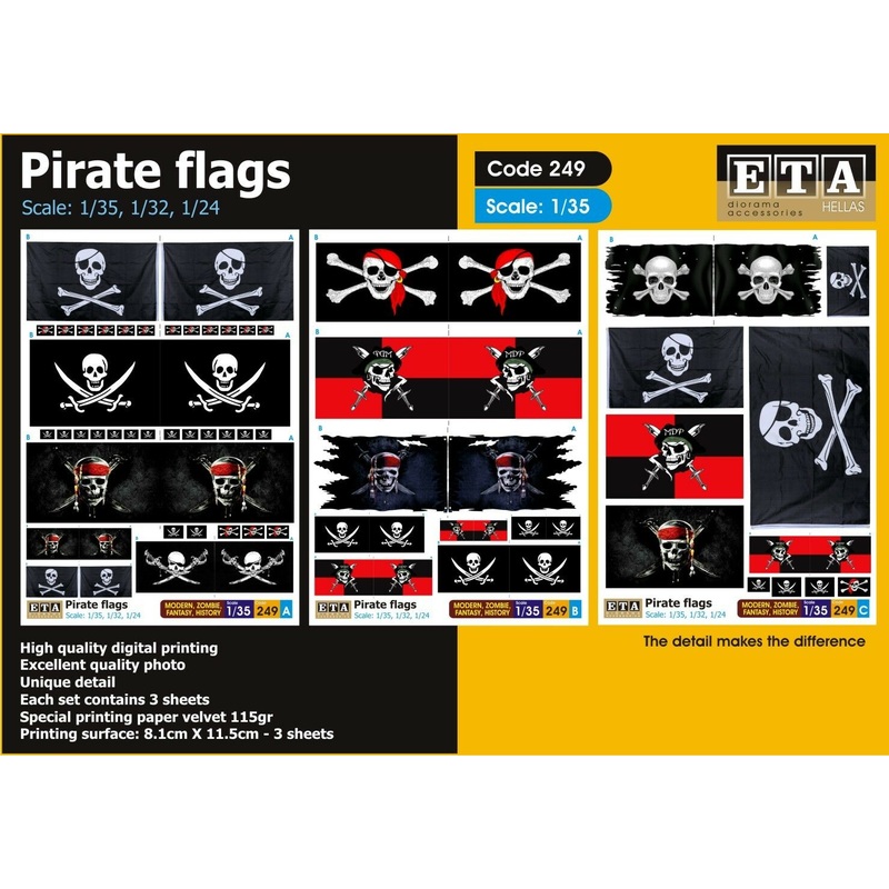 1/35 Scale Pirate flags