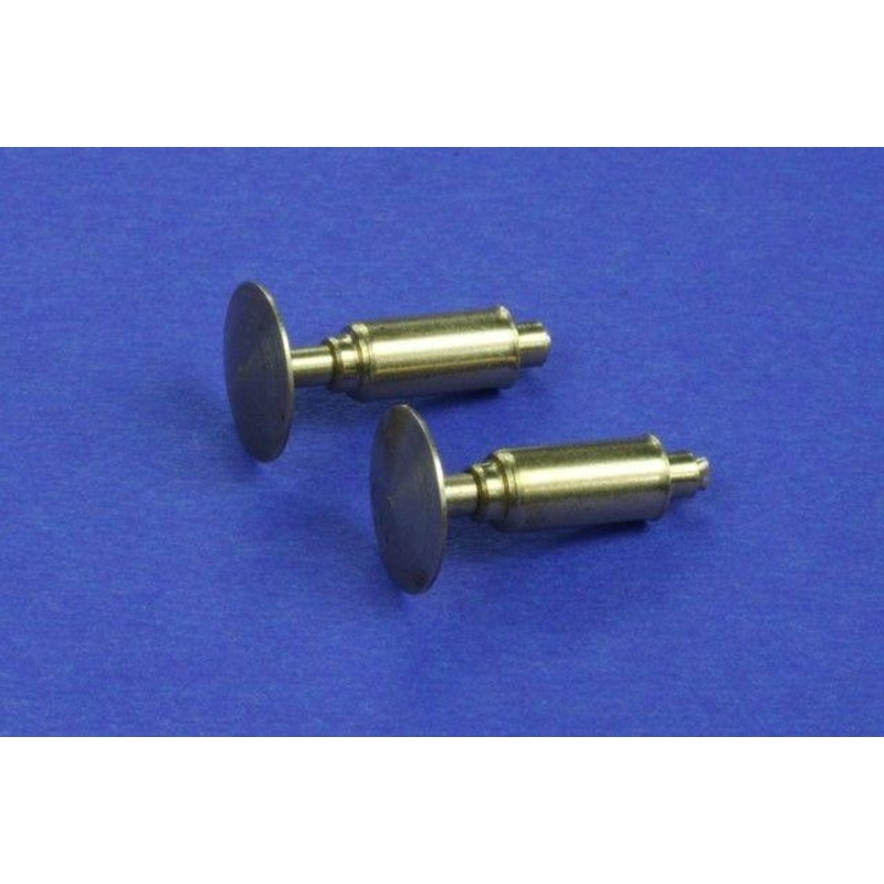 1/35 scale Railroad round buffer turned brass set contains two buffers