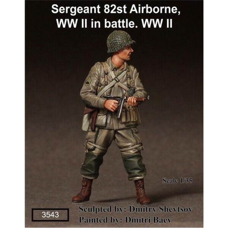 1/35 Scale Resin Figure kit WW2 US Sergeant 82st Airborne in battle