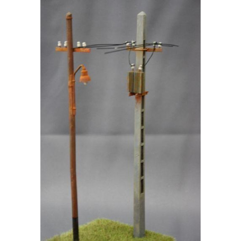 1/35 Scale resin model kit telephone pole (concrete wood)