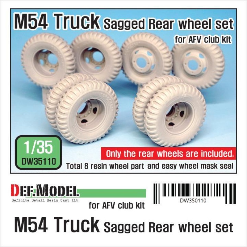1/35 Scale resin model kit US M54A2 Cargo Truck Sagged Rear wheel set ( for AFV club 1/35)