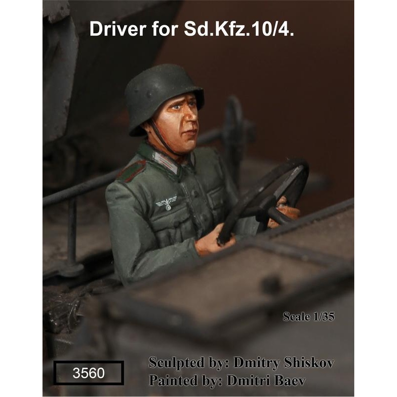 1/35 scale resin model kit WW2 German German Driver for antiaircraft Sd. Kfz. 10/4