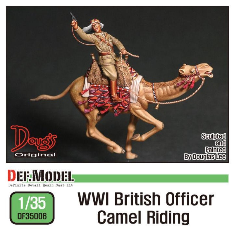 1/35 Scale resin model kit WWI / WW1 British officer Camel riding