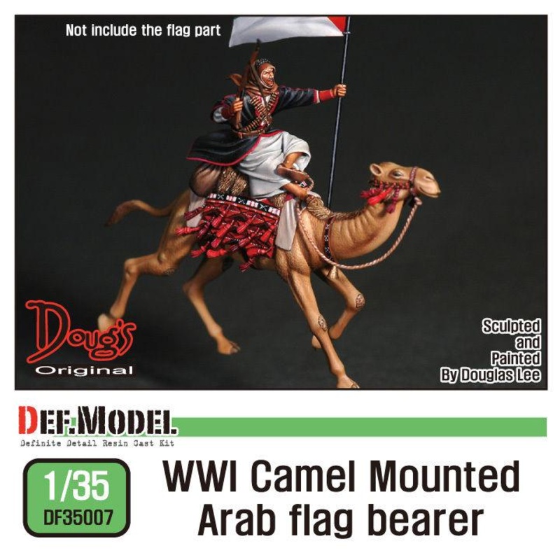 1/35 Scale resin model kit WWI / WW1 camel mounted Arab flag bearer
