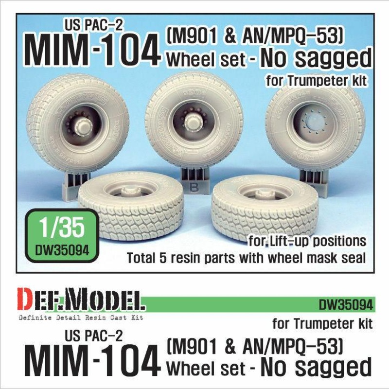 1/35 Scale resin model kitS M901 AN/MPQ-53 Trailer Wheel set No Sagged (for Trumpeter)