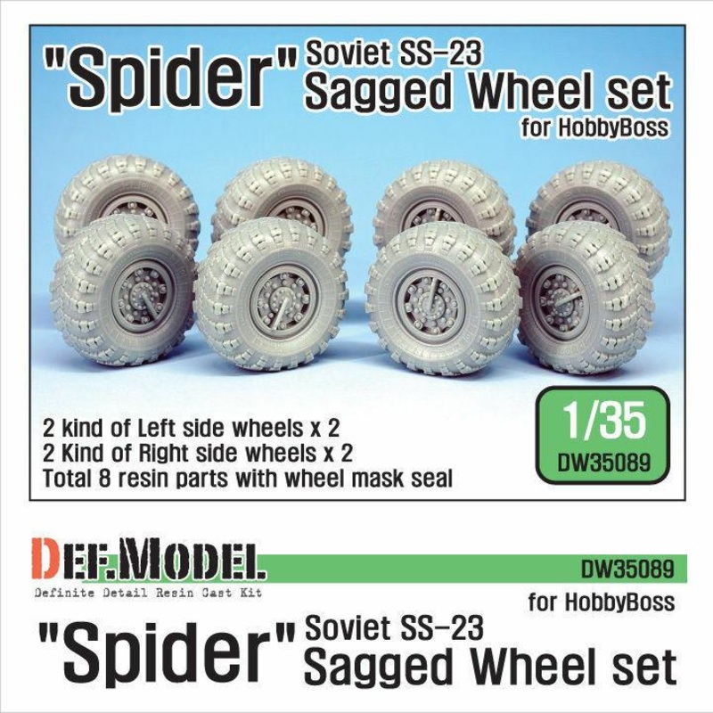 1/35 Scale resin model kitSoviet ‘Spider’ SS-23 Sagged Wheel set (for Hobbyboss)