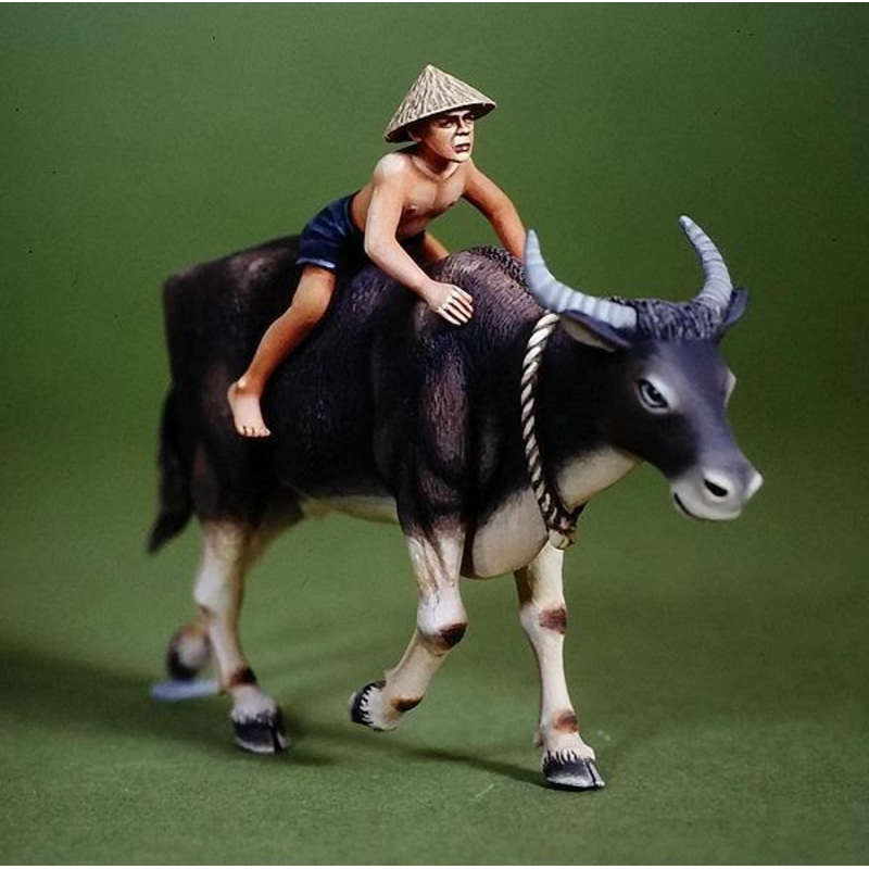 1/35 Scale resin model kitWater buffalo Boy