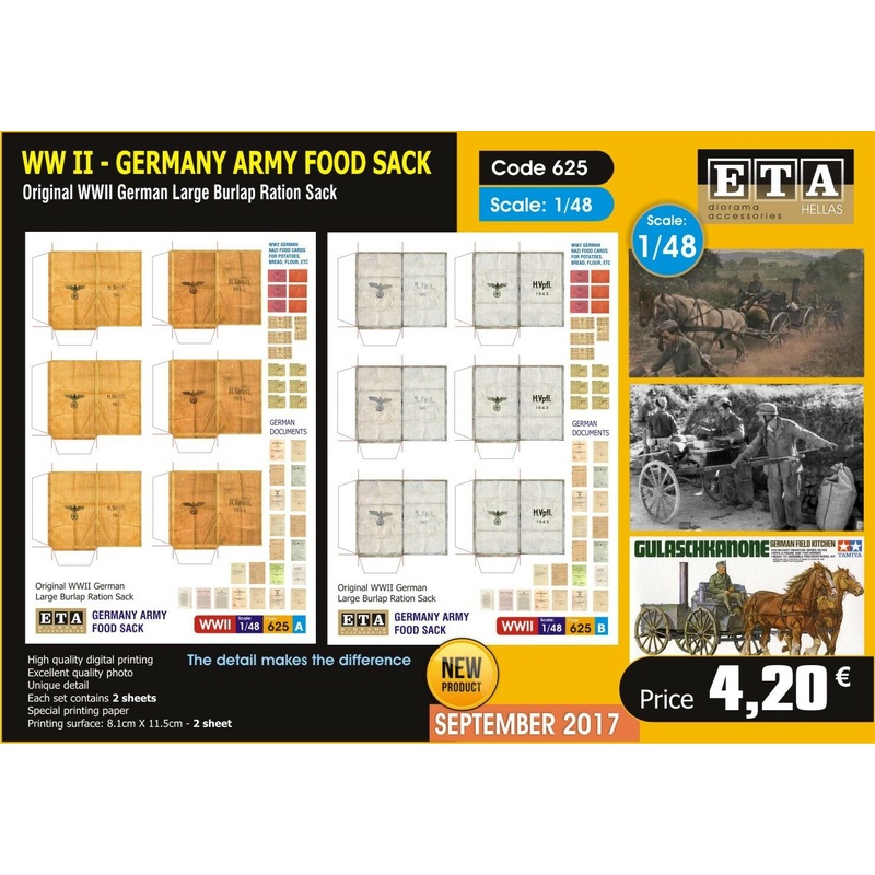 1/48 scale WWII GERMANY ARMY FOOD SACK