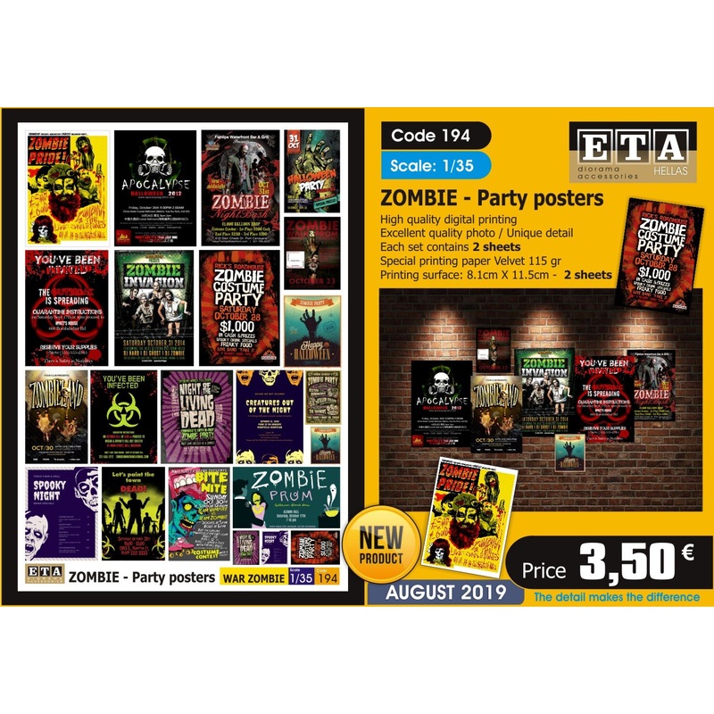 1/35, 1/32, 1/24 ZOMBIE – Party Posters