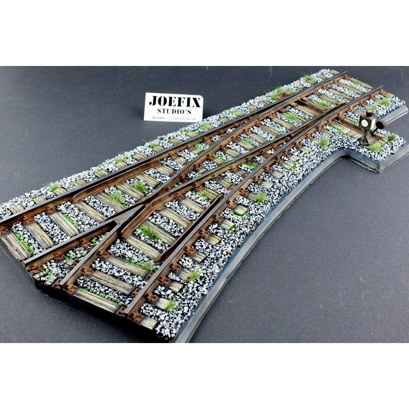 1/35 Scale resin model Railway track points left turnout