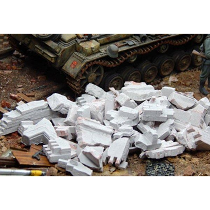 1/35 Scale rubble and brick debris GREY