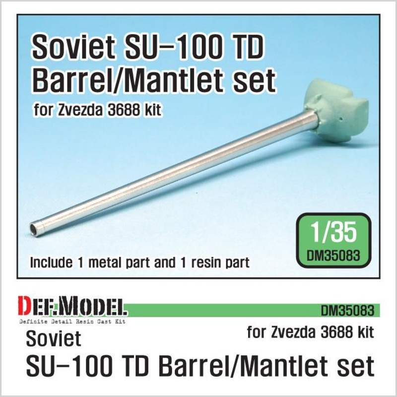 1/35 Scale Soviet SU-100 Tank destroyer Barrel / mantlet set (for Zvezda new kit)