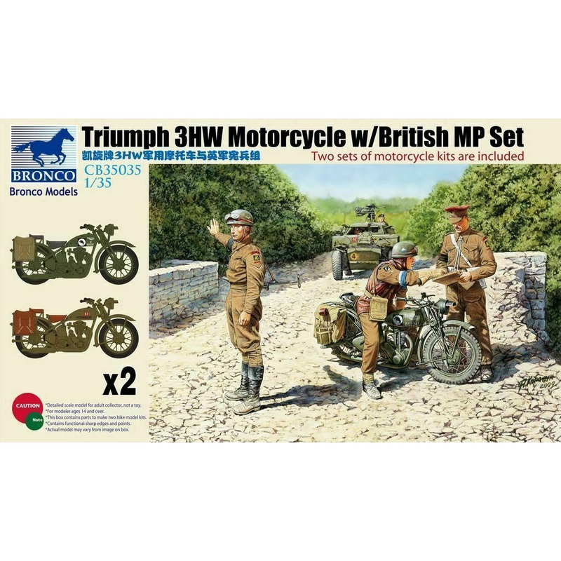 1/35 Scale Triumph 3HW Motorcycle with MP Figure Set