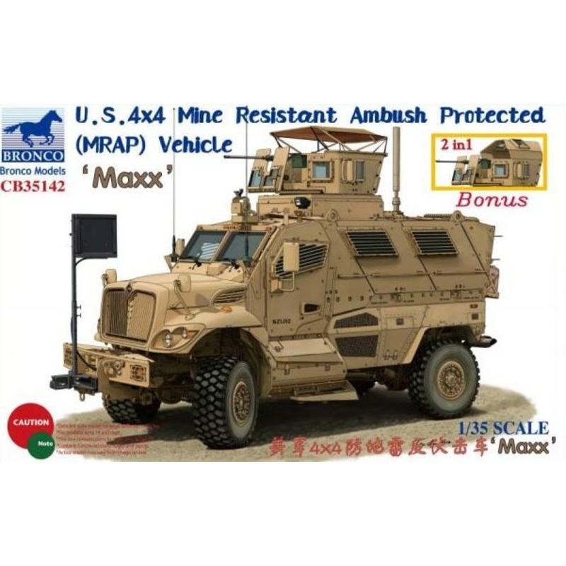 1/35 Scale U.S. 4×4 Mine Resistant Ambush Protected (MRAP) vehicle Maxx