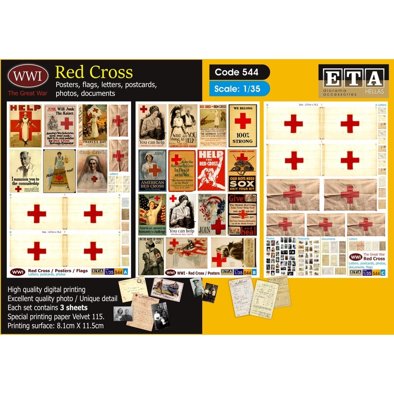 1/35 scale WW1 era Red cross Posters