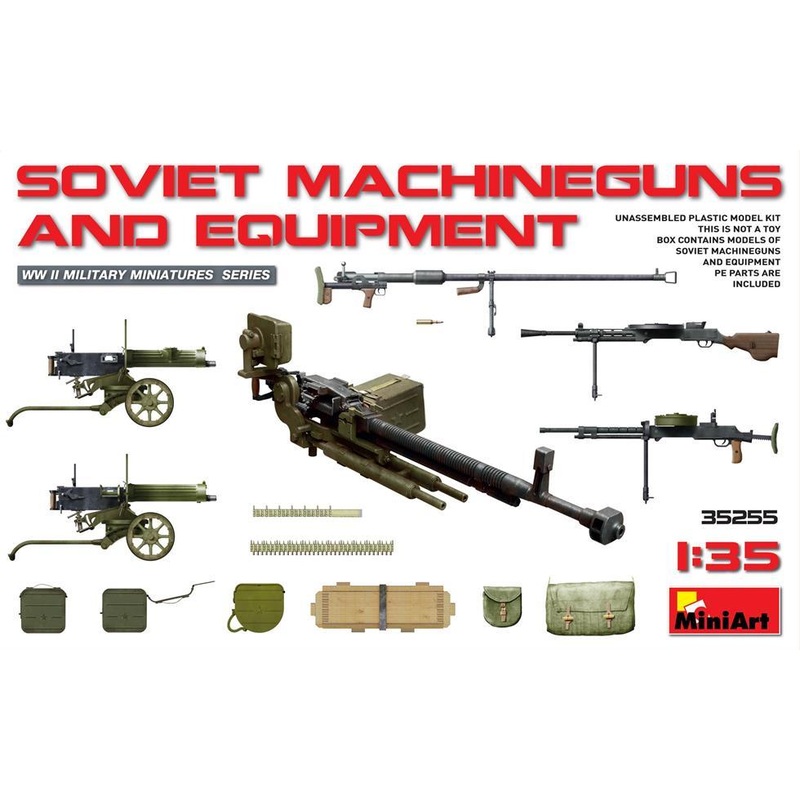 1/35 scale WW2 Soviet Machined Guns and Equipment