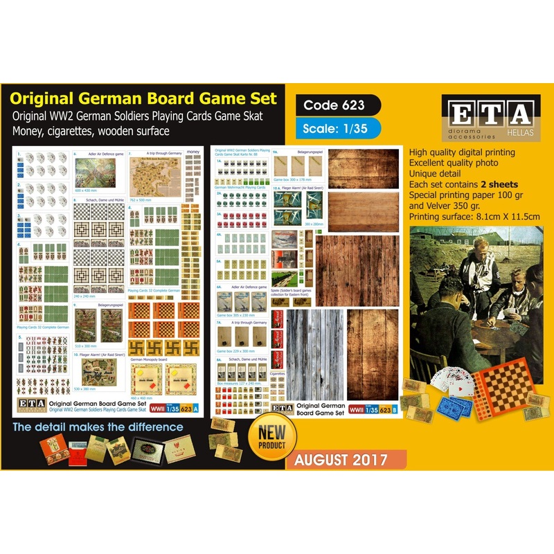 1/35 Scale WWII – Original German Board Game Set