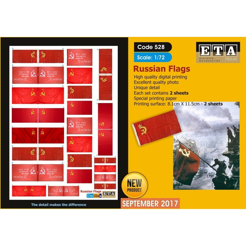 1/72 Scale WWII Russian Flags