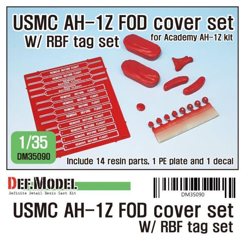 1/35 scale USMC AH-1Z FOD cover w/ RBF tag PE set  (for 1/35 AH-1Z Academy kit)