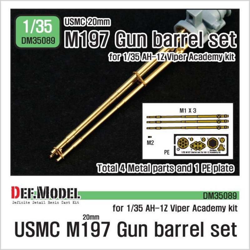 1/35 scale USMC M197 20mm Gun Barrel set  (for 1/35 AH-1Z Academy kit)