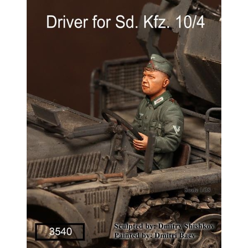 1/35 Scale WW2 German Driver for Sd.Kfz.10/4