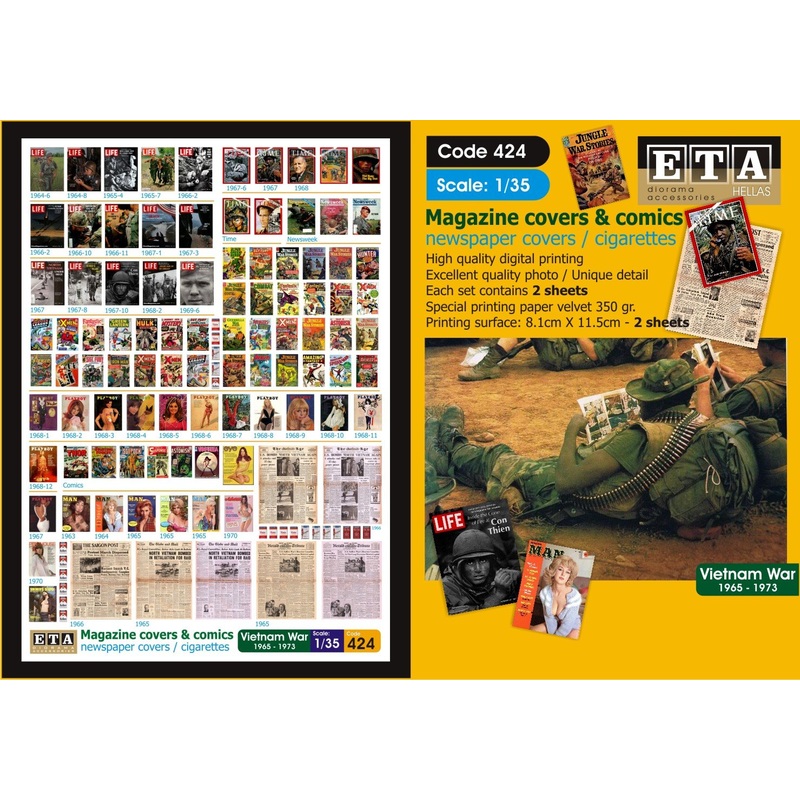 1/35 Vietnam U.S. Comic Book Covers & magazine