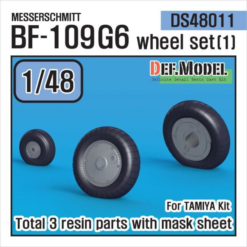 1/48 scale resin model kit Bf109G-6 Wheel set 1 (for Tamiya, ETC 1/48)