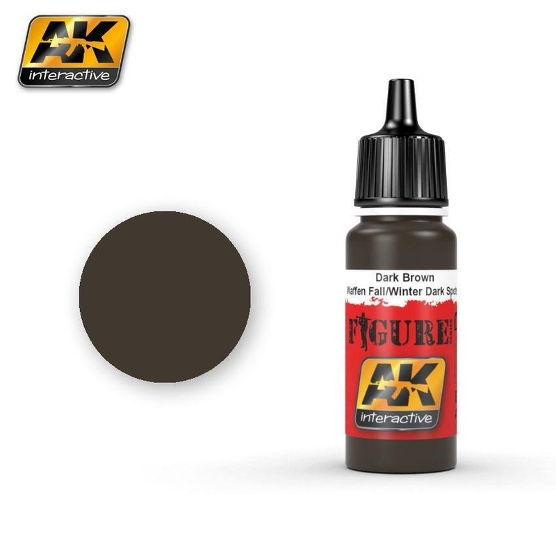 AK ACRYLIC PAINT DARK BROWN WAFFEN FALL / WINTER DARK SPOTS- 17ml