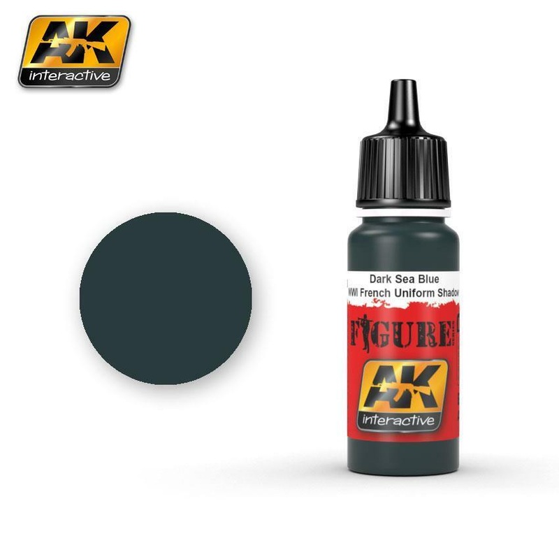 AK ACRYLIC PAINT DARK SEA BLUE / WWI FRENCH UNIFORM SHADOW- 17ml