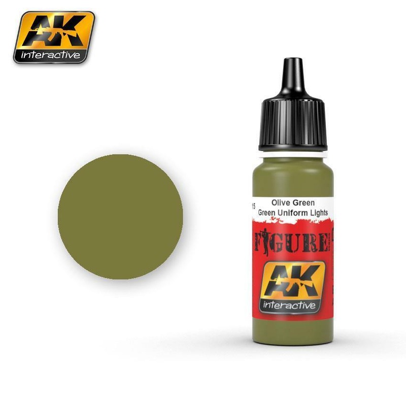 AK ACRYLIC PAINT GREEN UNIFORM LIGHTS- 17ml