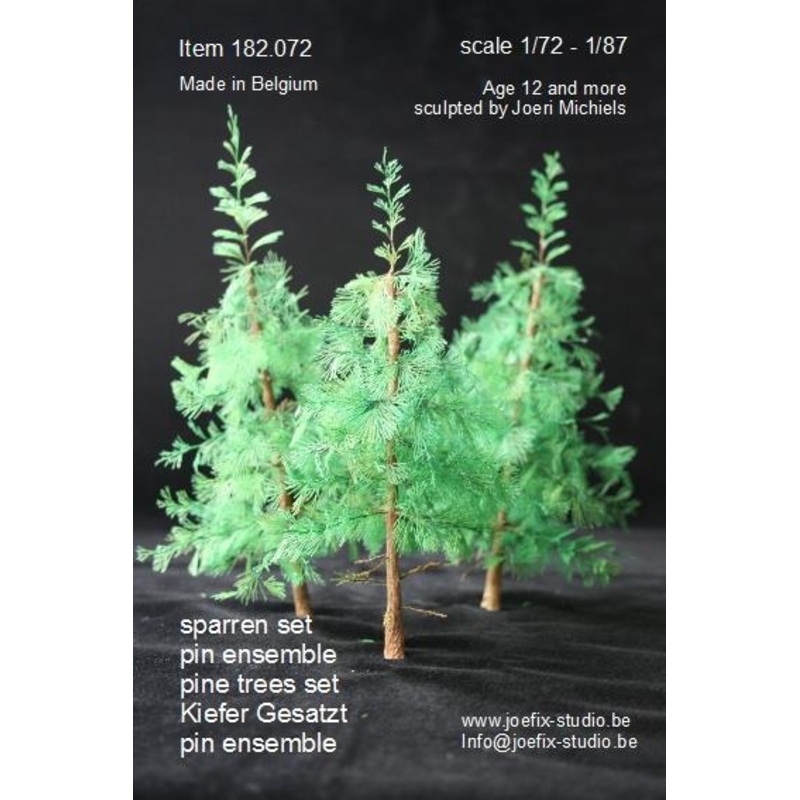 1/72 scale pine trees set