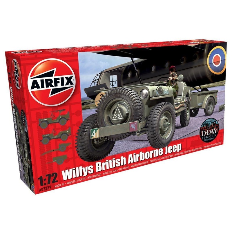 Airfix 1/72 Scale Willys Jeep  Trailer & Howitzer
