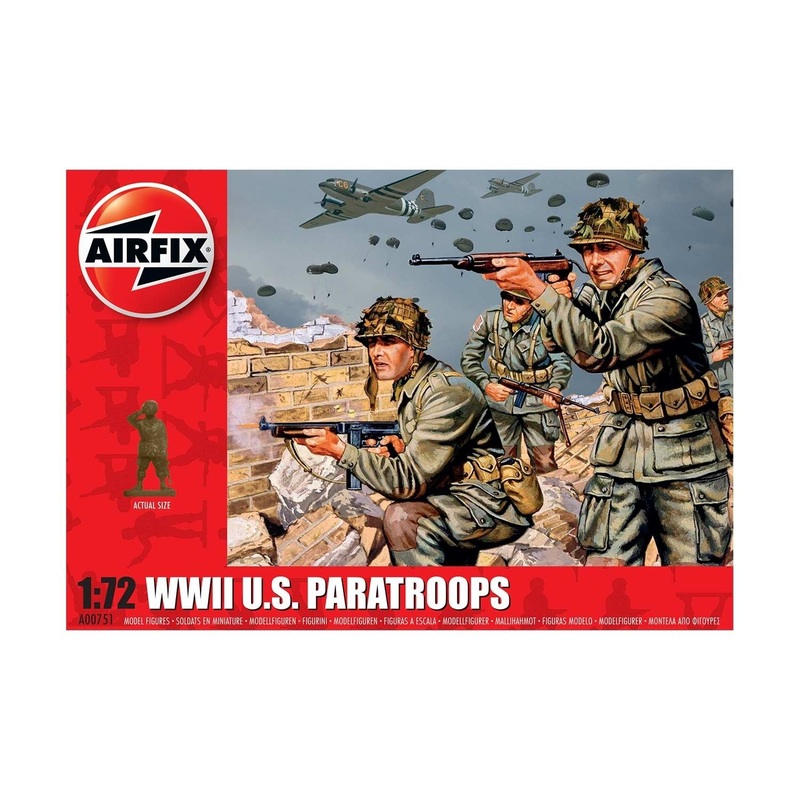 Airfix 1/72 Scale WWII US Paratroops , 1:72