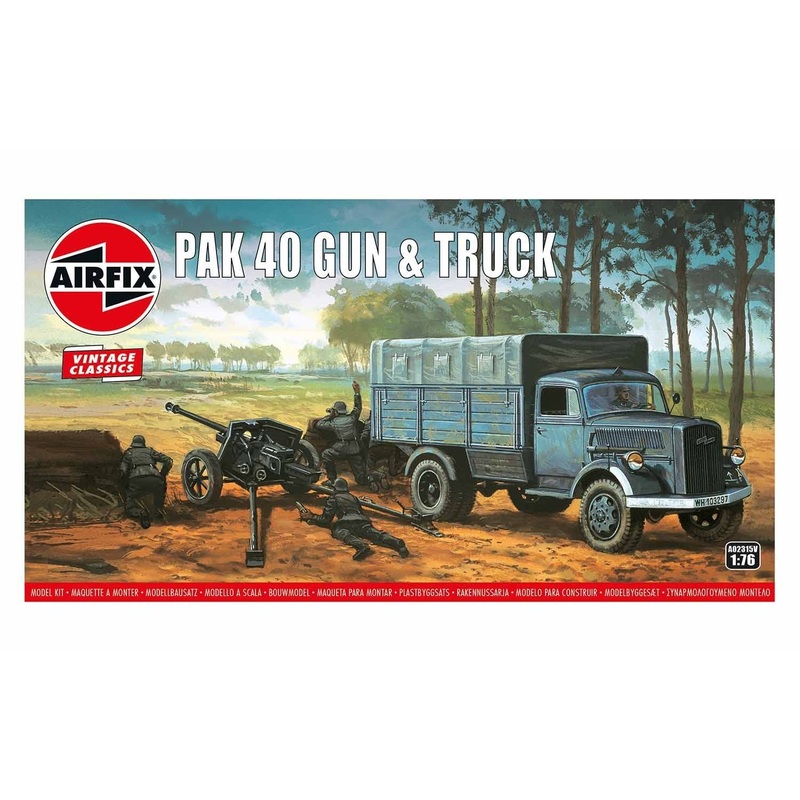Airfix 1/76 Scale Opel Blitz & Pak 40 Gun