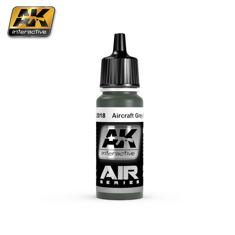 AK ACRYLIC PAINT AIRCRAFT SERIES AIRCRAFT GREY GREEN- 17ml