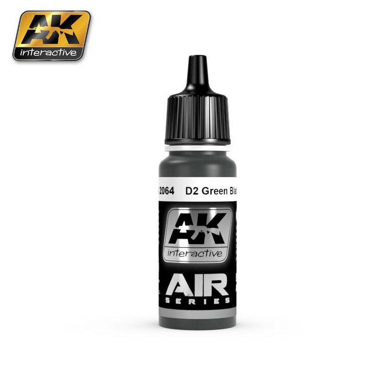 AK ACRYLIC PAINT AIRCRAFT SERIES D2 GREEN BLACK- 17ml