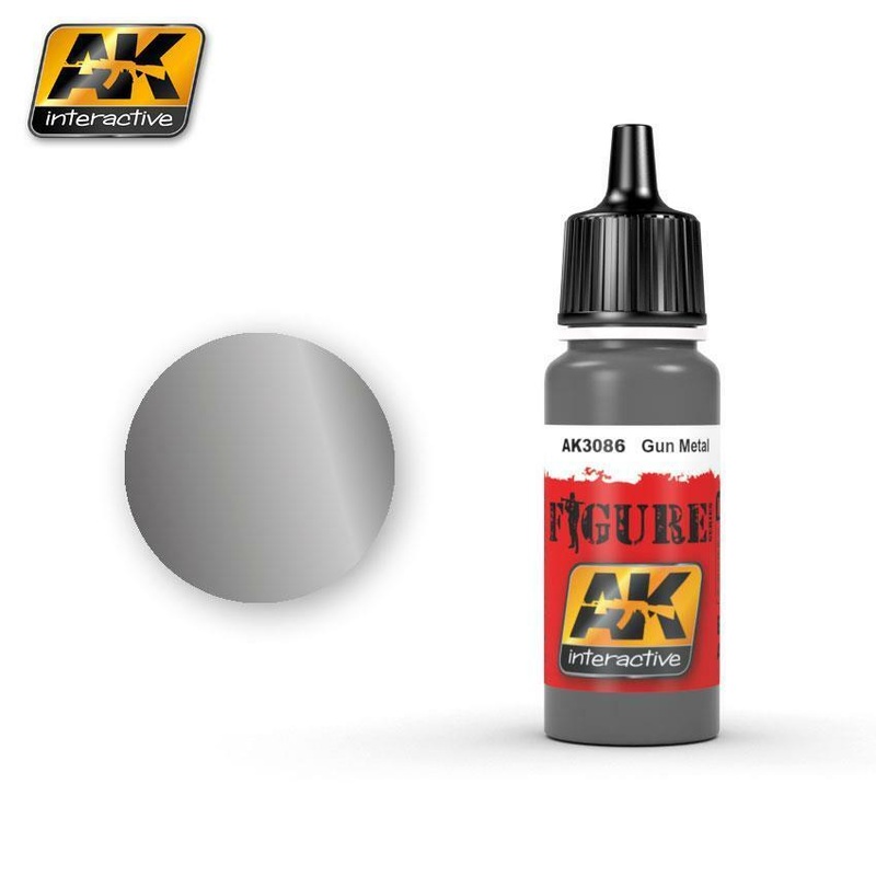 AK ACRYLIC PAINT GUN METAL- 17ml