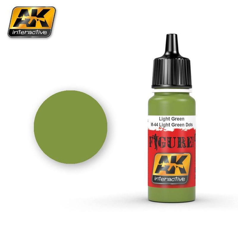 AK ACRYLIC PAINT LIGHT FGREEN / M-44 LIGHT GREEN DOTS- 17ml