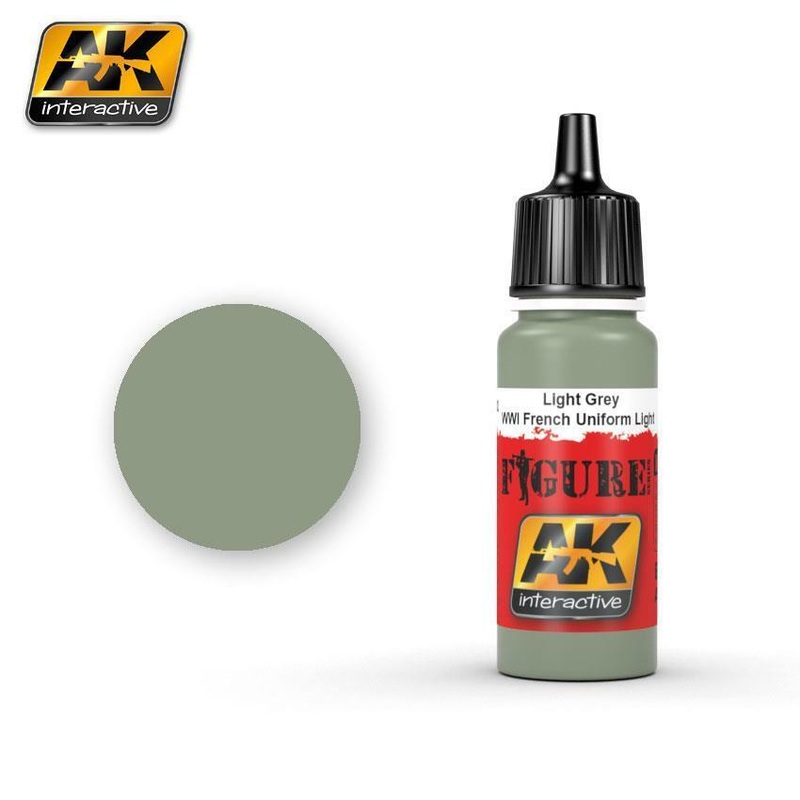 AK ACRYLIC PAINT LIGHT GREY / WWI FRENCH UNIFORM LIGHT – 17ml