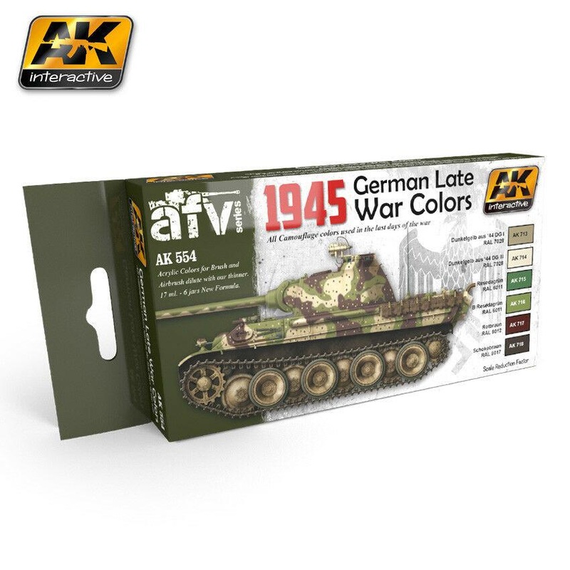 AK ACRYLIC PAINT SET 1945 GERMAN LATE WAR COLORS SET