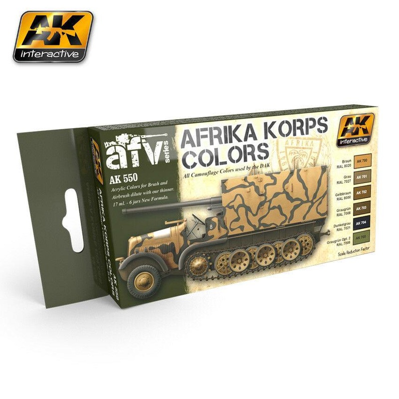 AK ACRYLIC PAINT SET AFRIKA KORPS COLORS SET